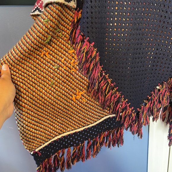 Anthropologie Boho Shawl made of 💯 Lambswool - Angel of the North - Picture 6 of 9